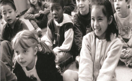 Black and White picture of multicultural children